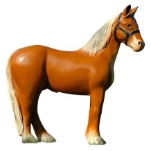 Beeld paard - 75 cm - bruin - polystone tuinfiguur