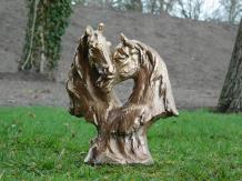 Paardenbeeld - goud/brons - polystone