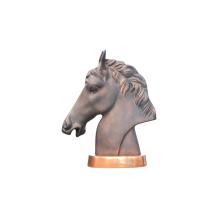 Paardenhoofd - aluminium beeld - 45 cm - koperkleur voet