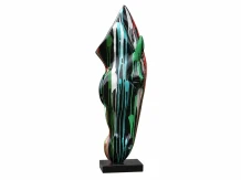 XL paardenhoofd kunstbeeld op voet – 152 cm – polystone