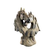 Paardenhoofden – 35 cm – woodlook – polystone beeld
