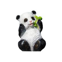 Zittende panda - polystone beeld - 30 cm - in kleur