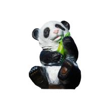Zittende panda - polystone beeld - 42 cm - gedetailleerd