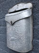 Brievenbus, wand postbus, zink, vintage, wandbrievenbus