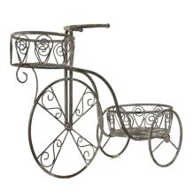 Eleganter Pflanzenhalter / Blumentopf als Fahrrad, klassische Gartendeko