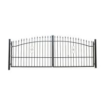 Tuinpoort compleet, zwart metaal, poort met slot en deur