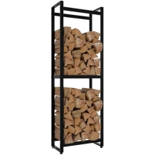 Haardhoutrek – zwart staal – 150 x 50 cm – duurzaam