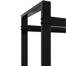Râtelier à bois de chauffage – acier noir – 150 x 50 cm – durable