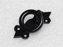 Schwarzer Ringgriff aus Eisen – 8 cm – Retro-Schrankbeschläge