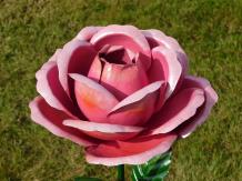 Rosa Rose - Metall - handgefertigt