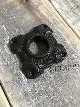 Rosette, antik eisenbraun, Riegelrosette