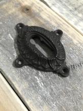 Rosette für Haustür, Zimmertürschloss-Rosette, Eisen antik braun