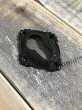 Rosette adaptée à la serrure à cylindre, rosette à clé, marron ferreux