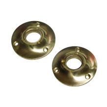 Set ronde klinkrozetten – messing – 5 cm – klassiek