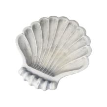 Vogelbad in schelpvorm - steen - 60 x 65 cm - klassiek wit