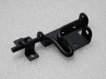 Serrure à pêne coulissant avec trou pour cadenas - noir - métal
