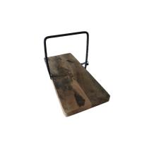 Snijplank met smeedijzeren beugel, Worstplank houten brood plank
