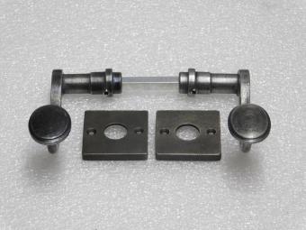 Set Deurklinken Hamilton met Klinkrozetten - Gietijzer Verzinkt