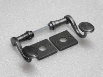 Set Deurklinken Hamilton met Klinkrozetten - Gietijzer Verzinkt