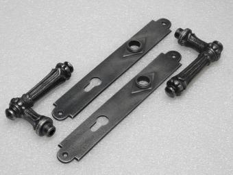 Türbeschlagset – Türgriffe + Türplatten PC 92 – Gusseisen