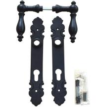 Set Türgriffe mit  Türbeschlägen PZ92 – Antikes Eisen – ORB-Finish