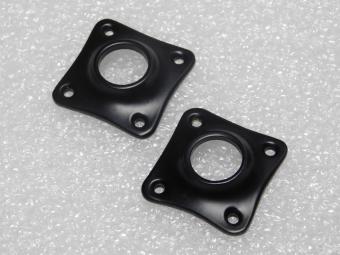 Set van 2 Klinkrozetten Klaver – 4 x 4 cm – Zwart