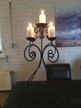 Chandelier en fer forgé noir, 5 bras, magnifique !!!