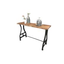 Unieke boomstamtafel met gietijzeren onderstel, groot