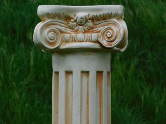 Piédestal - polystone - 75 cm - classique - finition rustique