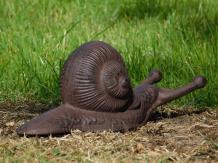 Escargot - statue en fonte - 12 x 31 cm - tire-bottes