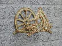 Pferd - Schlauchhalter aus Gusseisen - grün