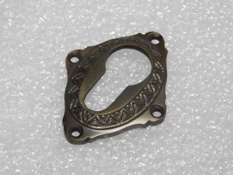 Klassische Schlossrosette PZ – Dunkel patiniertes Messing