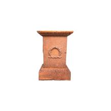 Sokkel - met krans - gietijzer - 31 cm - rustiek oppervlak