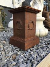 Colonne - avec couronne - fonte - 31 cm - Surface rustique