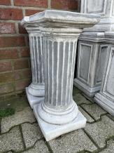 Piédestal - colonne en pierre - 54 cm - style grec - blanc classique