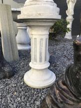 Colonne ronde - pierre - 62 cm - look classique - blanc