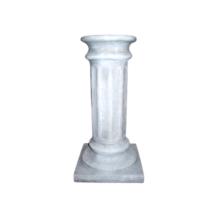 Sokkel - ronde pilaar - 48 cm - gegoten steen - wit