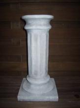 Piédestal - pilier rond - 48 cm - pierre reconstituée - blanc