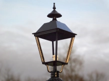 Buitenlamp op sokkel - 103 cm - zwart - klassieke tuinlamp
