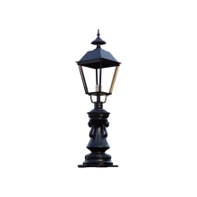 Buitenlamp op sokkel - 103 cm - zwart - klassieke tuinlamp