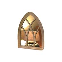 Wandspiegel hout, kerkvenster spiegel, white wash frame