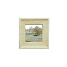 Grote forse spiegel in old-white-rust metalen frame