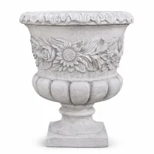 Bloempot ‘Zonnebloem’ – 60 cm – vol steen – sierlijk motief