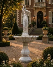 Fontein vrouw – 170 cm – steen – klassiek waterornament