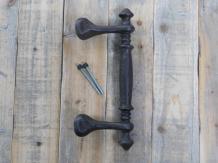Poignée, poignée de porte pour porte d'entrée antique, fer lourd