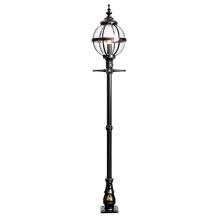 Lantaarnpaal 250 cm - globe lamp - gietijzer - zwart