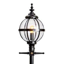 Lantaarnpaal 250 cm - globe lamp - gietijzer - zwart