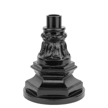 Poteau de terrasse - Noir - Alu - 21 cm