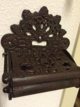 Porte-rouleau de toilette brun rouille, fonte