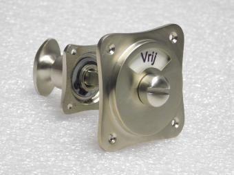 Verrou de toilette classique – 'vrij/bezet' – nickel mat – élégant